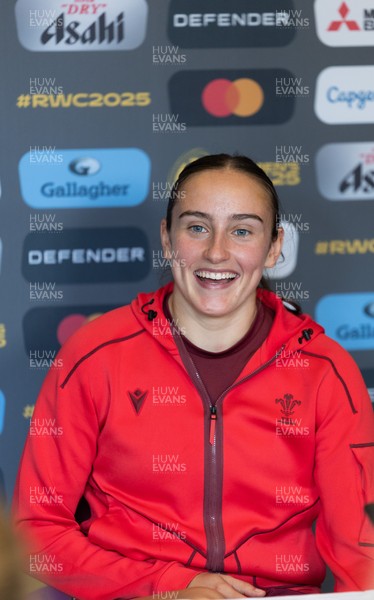 020925 - Wales Women RWC Media Conference - Nel Metcalfe of Wales during a media conference ahead of their final Women’s Rugby World Cup match against Fiji