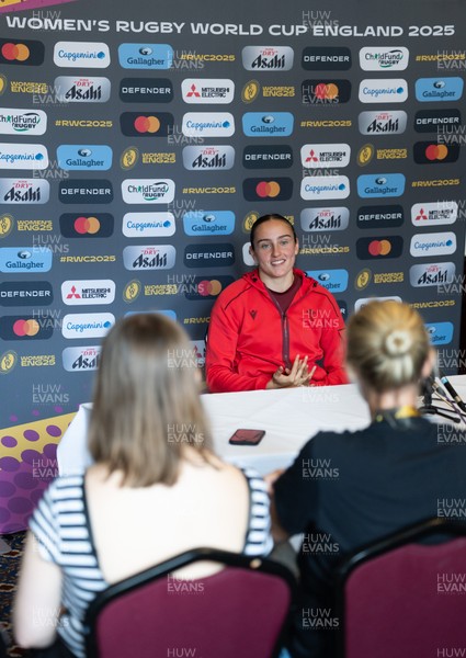 020925 - Wales Women RWC Media Conference - Nel Metcalfe of Wales during a media conference ahead of their final Women’s Rugby World Cup match against Fiji