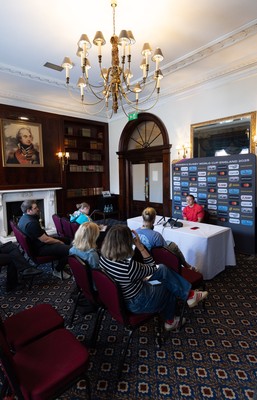 040925 - Wales Women RWC Media Conference - Wales’ Lleucu George during a media conference ahead of Wales’ final Women’s Rugby World Cup match against Fiji