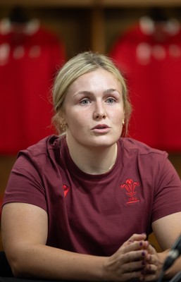120825 - Wales Women Rugby World Cup Media Conference - Co captain Alex Callendar during a media conference at The Principality Stadium ahead of the Rugby World Cup