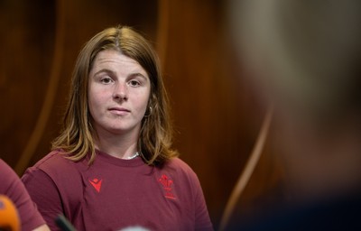 120825 - Wales Women Rugby World Cup Media Conference - Co captain Kate Williams during a media conference at The Principality Stadium ahead of the Rugby World Cup