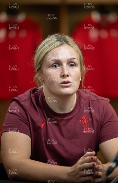 120825 - Wales Women Rugby World Cup Media Conference - Co captain Alex Callendar during a media conference at The Principality Stadium ahead of the Rugby World Cup