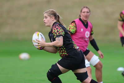 020925 - Wales Women RWC Rugby Training session - Bethan Lewis during a rugby training session ahead of Wales’  final Women’s Rugby World Cup match against Fiji