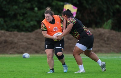 020925 - Wales Women RWC Rugby Training session - Abbey Constable during a rugby training session ahead of Wales’  final Women’s Rugby World Cup match against Fiji