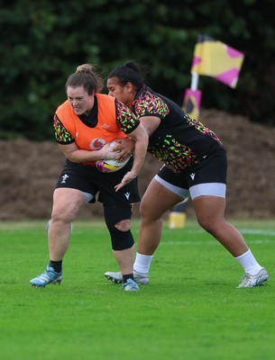020925 - Wales Women RWC Rugby Training session - Abbey Constable during a rugby training session ahead of Wales’  final Women’s Rugby World Cup match against Fiji