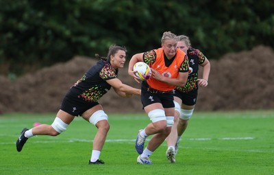 020925 - Wales Women RWC Rugby Training session - Tilly Vucaj during a rugby training session ahead of Wales’  final Women’s Rugby World Cup match against Fiji