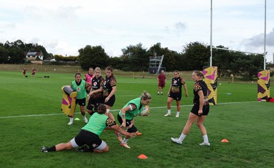 020925 - Wales Women RWC Rugby Training session - Keira Bevan during a rugby training session ahead of Wales’  final Women’s Rugby World Cup match against Fiji