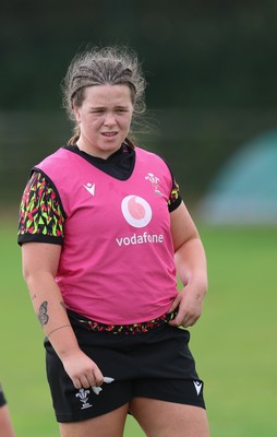 020925 - Wales Women RWC Rugby Training session - Maisie Davies during a rugby training session ahead of Wales’  final Women’s Rugby World Cup match against Fiji