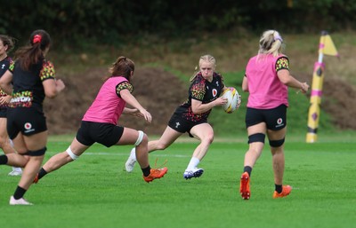 020925 - Wales Women RWC Rugby Training session - Cath Richards during a rugby training session ahead of Wales’ final Women’s Rugby World Cup match against Fiji
