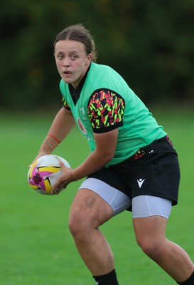 020925 - Wales Women RWC Rugby Training session - Lleucu George during a rugby training session ahead of Wales’ final Women’s Rugby World Cup match against Fiji