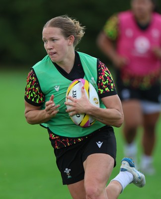 020925 - Wales Women RWC Rugby Training session - Carys Cox during a rugby training session ahead of Wales’ final Women’s Rugby World Cup match against Fiji