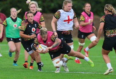 020925 - Wales Women RWC Rugby Training session - Donna Rose during a rugby training session ahead of Wales’ final Women’s Rugby World Cup match against Fiji