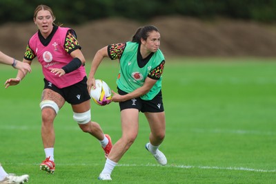 020925 - Wales Women RWC Rugby Training session - Kayleigh Powell during a rugby training session ahead of Wales’ final Women’s Rugby World Cup match against Fiji