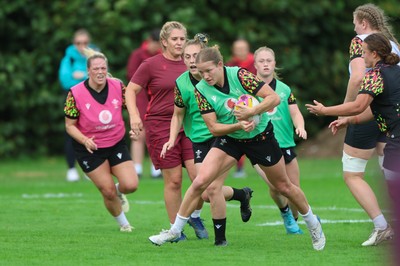 020925 - Wales Women RWC Rugby Training session - Carys Cox during a rugby training session ahead of Wales’ final Women’s Rugby World Cup match against Fiji