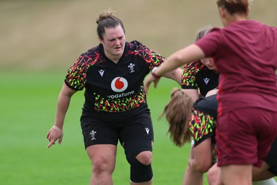 020925 - Wales Women RWC Rugby Training session - Abbey Constable during a rugby training session ahead of Wales’ final Women’s Rugby World Cup match against Fiji