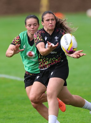 020925 - Wales Women RWC Rugby Training session - Kayleigh Powell during a rugby training session ahead of Wales’ final Women’s Rugby World Cup match against Fiji