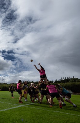 020925 - Wales Women RWC Rugby Training session - The Wales squad during a rugby training session ahead of Wales’ final Women’s Rugby World Cup match against Fiji