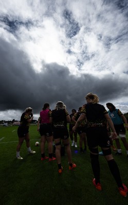 020925 - Wales Women RWC Rugby Training session - The Wales squad during a rugby training session ahead of Wales’ final Women’s Rugby World Cup match against Fiji