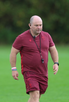 020925 - Wales Women RWC Rugby Training session - Sean Lynn, Wales Women head coach during a rugby training session ahead of Wales’ final Women’s Rugby World Cup match against Fiji
