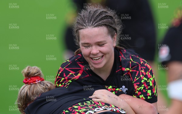 020925 - Wales Women RWC Rugby Training session - Maisie Davies during a rugby training session ahead of Wales’ final Women’s Rugby World Cup match against Fiji