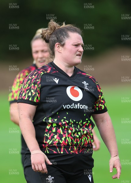 020925 - Wales Women RWC Rugby Training session - Abbey Constable during a rugby training session ahead of Wales’ final Women’s Rugby World Cup match against Fiji