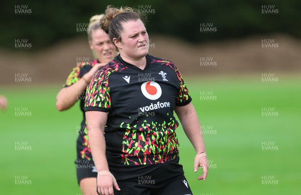 020925 - Wales Women RWC Rugby Training session - Abbey Constable during a rugby training session ahead of Wales’ final Women’s Rugby World Cup match against Fiji