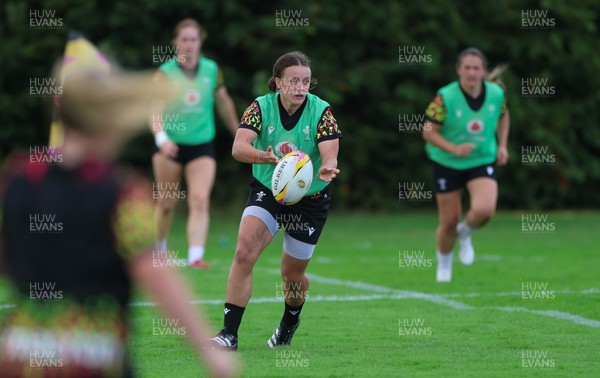 020925 - Wales Women RWC Rugby Training session - Lleucu George during a rugby training session ahead of Wales’ final Women’s Rugby World Cup match against Fiji