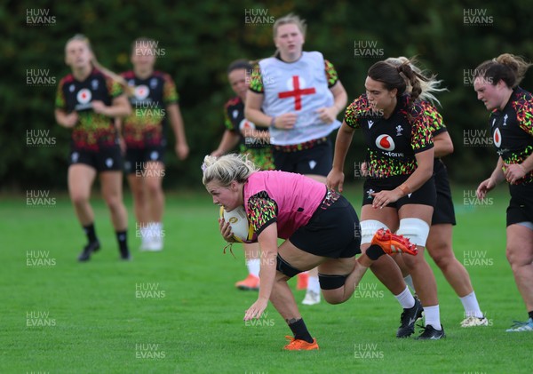 020925 - Wales Women RWC Rugby Training session - during a rugby training session ahead of Wales’  final Women’s Rugby World Cup match against Fiji