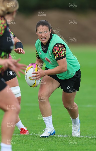 020925 - Wales Women RWC Rugby Training session - Kayleigh Powell during a rugby training session ahead of Wales’ final Women’s Rugby World Cup match against Fiji