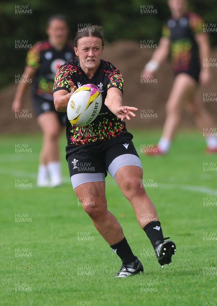 020925 - Wales Women RWC Rugby Training session - Lleucu George during a rugby training session ahead of Wales’ final Women’s Rugby World Cup match against Fiji