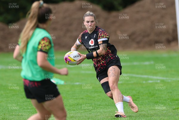 020925 - Wales Women RWC Rugby Training session - Keira Bevan during a rugby training session ahead of Wales’  final Women’s Rugby World Cup match against Fiji