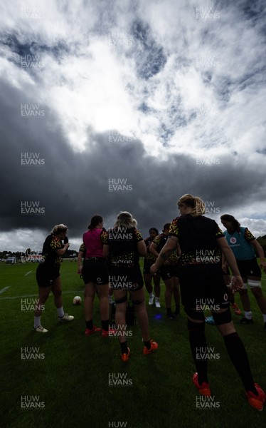 020925 - Wales Women RWC Rugby Training session - The Wales squad during a rugby training session ahead of Wales’ final Women’s Rugby World Cup match against Fiji