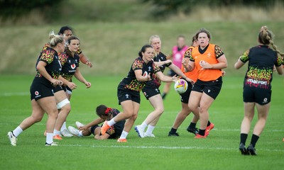 040925 - Wales Women RWC Rugby Training session - Meg Davies during a rugby training session ahead of Wales’ final Women’s Rugby World Cup match against Fiji