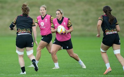 040925 - Wales Women RWC Rugby Training session - Courtney Keight during a rugby training session ahead of Wales’ final Women’s Rugby World Cup match against Fiji