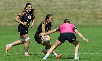 040925 - Wales Women RWC Rugby Training session - Meg Davies during a rugby training session ahead of Wales’ final Women’s Rugby World Cup match against Fiji