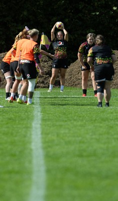 040925 - Wales Women RWC Rugby Training session - Kelsey Jones during a rugby training session ahead of Wales’ final Women’s Rugby World Cup match against Fiji