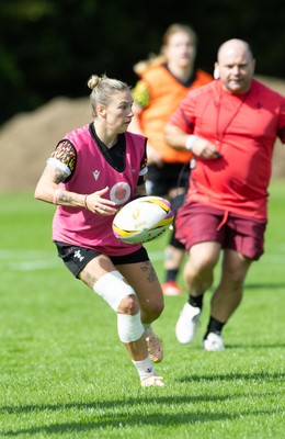 040925 - Wales Women RWC Rugby Training session - Keira Bevan during a rugby training session ahead of Wales’ final Women’s Rugby World Cup match against Fiji