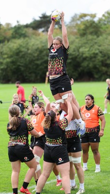 040925 - Wales Women RWC Rugby Training session - Tilly Vucaj during a rugby training session ahead of Wales’ final Women’s Rugby World Cup match against Fiji