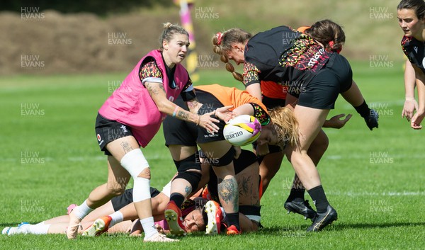 040925 - Wales Women RWC Rugby Training session - Keira Bevan during a rugby training session ahead of Wales’ final Women’s Rugby World Cup match against Fiji