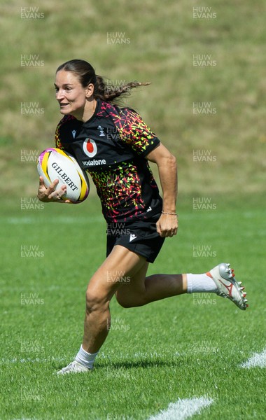 040925 - Wales Women RWC Rugby Training session - Jasmine Joyce-Butchers during a rugby training session ahead of Wales’ final Women’s Rugby World Cup match against Fiji