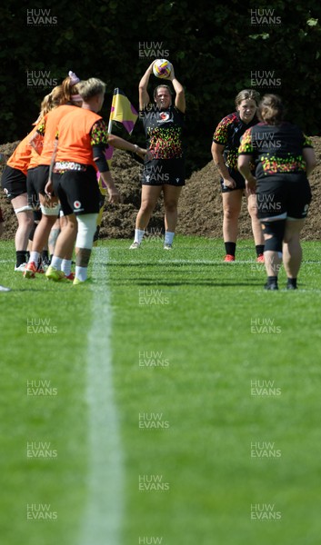 040925 - Wales Women RWC Rugby Training session - Kelsey Jones during a rugby training session ahead of Wales’ final Women’s Rugby World Cup match against Fiji