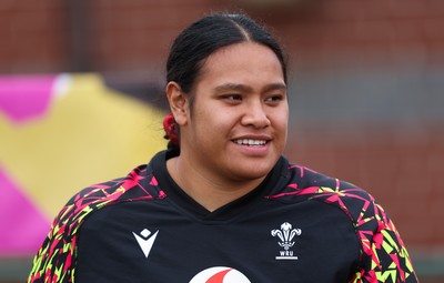 190825 - Wales Women Rugby World Cup Training Session - Sisilia Tuipulotu during a Wales training session ahead of their first Women’s Rugby World Cup match against Scotland