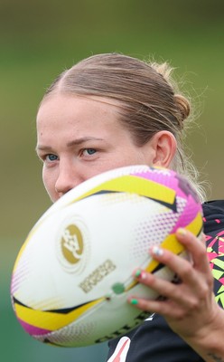190825 - Wales Women Rugby World Cup Training Session - Carys Cox during a Wales training session ahead of their first Women’s Rugby World Cup match against Scotland
