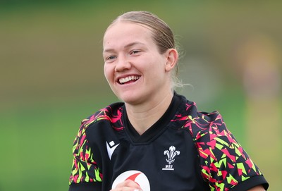190825 - Wales Women Rugby World Cup Training Session - Carys Cox during a Wales training session ahead of their first Women’s Rugby World Cup match against Scotland