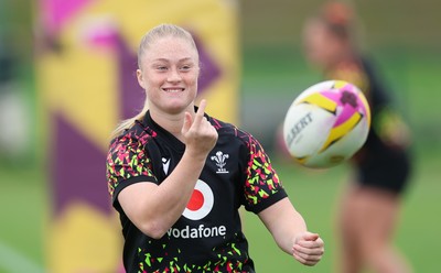 190825 - Wales Women Rugby World Cup Training Session - Seren Lockwood during a Wales training session ahead of their first Women’s Rugby World Cup match against Scotland