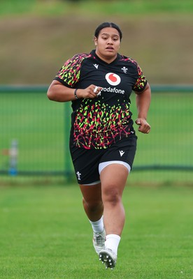 190825 - Wales Women Rugby World Cup Training Session - Sisilia Tuipulotu during a Wales training session ahead of their first Women’s Rugby World Cup match against Scotland