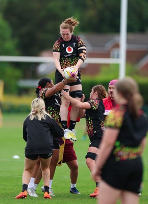 190825 - Wales Women Rugby World Cup Training Session - Abbie Fleming during a Wales training session ahead of their first Women’s Rugby World Cup match against Scotland