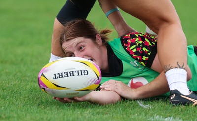 190825 - Wales Women Rugby World Cup Training Session - Kate Williams during a Wales training session ahead of their first Women’s Rugby World Cup match against Scotland