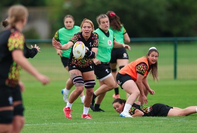 190825 - Wales Women Rugby World Cup Training Session - Georgia Evans during a Wales training session ahead of their first Women’s Rugby World Cup match against Scotland