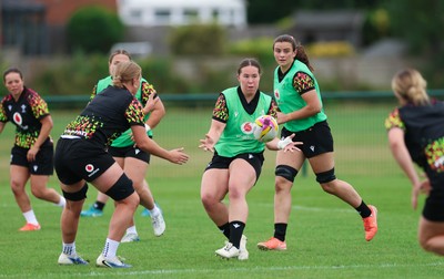 190825 - Wales Women Rugby World Cup Training Session - Katherine Baverstock during a Wales training session ahead of their first Women’s Rugby World Cup match against Scotland
